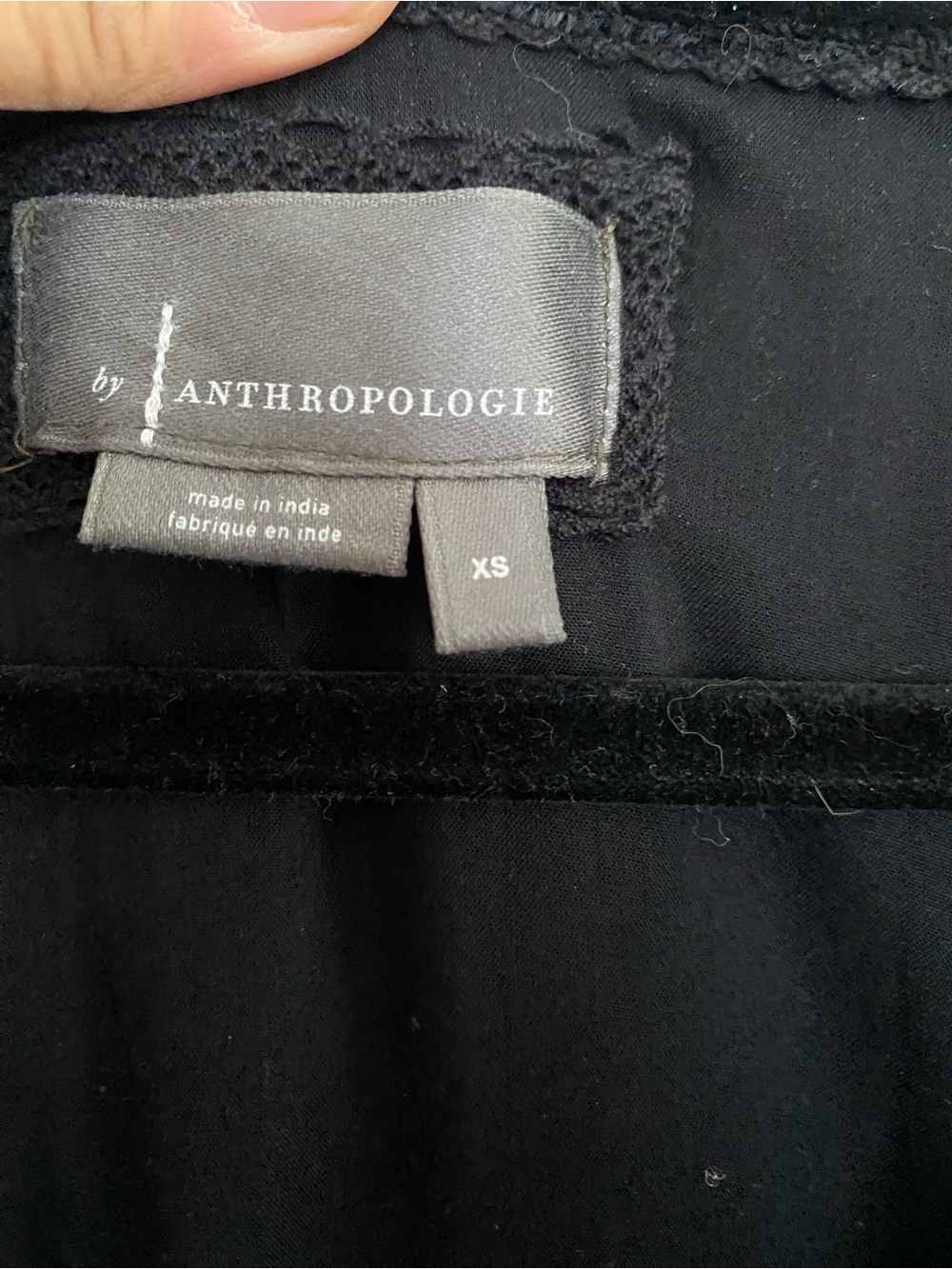 Anthropologie Black velvet somerset maxi - XS